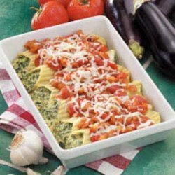 Manicotti with Eggplant Sauce