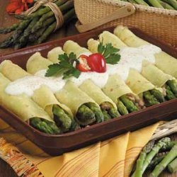 Asparagus Sausage Crepes