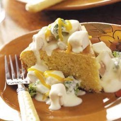 Creamed Chicken Over Corn Bread