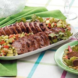 Grilled Pork with Avocado Salsa