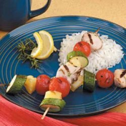 Honey Rosemary  Chicken Kabobs