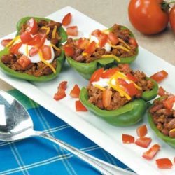 Taco-Stuffed Pepper Cups