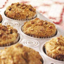 Nut-Topped Strawberry Rhubarb Muffins