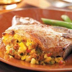 Corn-Stuffed Pork Chops