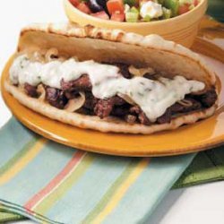 Beef Pitas with Yogurt Sauce