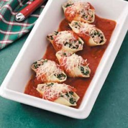 Spinach-Pork Stuffed Shells