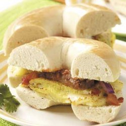 Sausage Omelet Bagels