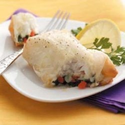 Phyllo-Wrapped Halibut