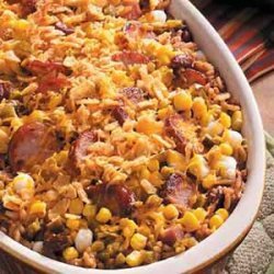 Hominy Sausage Bake