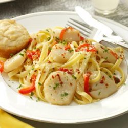 Sea Scallops and Fettuccine