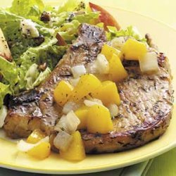 Peach-Topped Pork Chops