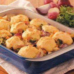 Corn Bread Vegetable Cobbler