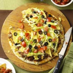 Refried Bean-Taco Pizza