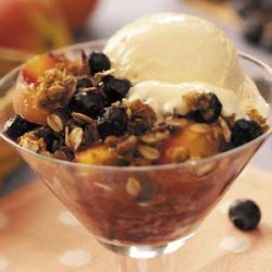 Crunchy Peach-Blueberry Crisp