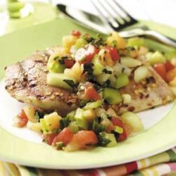 Spiced Chicken with Melon Salsa