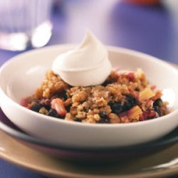 Blueberry-Rhubarb Crumble