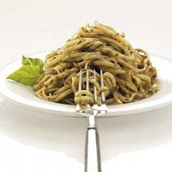 Tomato-Walnut Pesto on Linguine