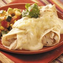 Quick Creamy Chicken Enchiladas