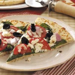 Greek Spinach Pizza