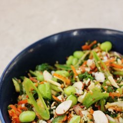 Snow Peas with Toasted Almonds