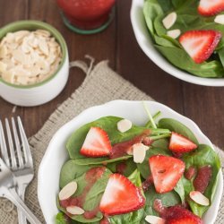 Spinach Salad with Strawberry Champagne Vinaigrette