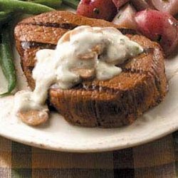 Steaks with Mushroom Cream Sauce