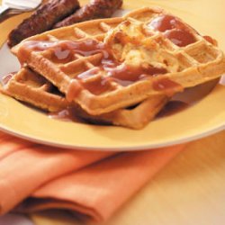 Pumpkin Waffles with Orange Walnut Butter