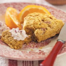 Pumpkin Scones with Berry Butter