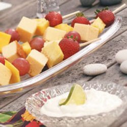 Fruit Kabobs with Margarita Dip