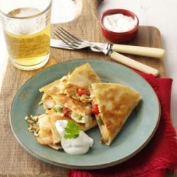 Shrimp Fried Rice Quesadillas