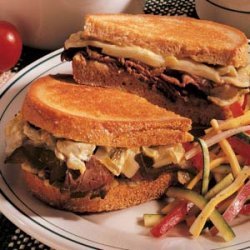 Grilled Roast Beef Sandwiches for 2