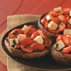 Grilled Portobellos with Mozzarella Salad