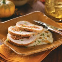 Chorizo-Stuffed Turkey Breast with Mexican Grits