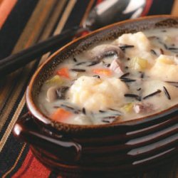 Wild Rice and Cheddar Dumpling Soup