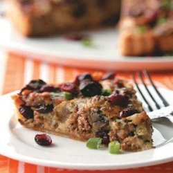 Sausage-Mushroom Cranberry Tart