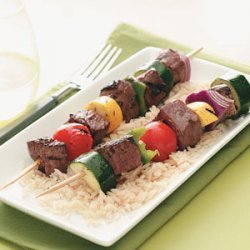 Marinated Veggie Beef Kabobs