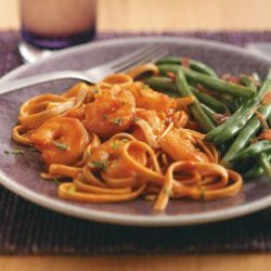 Spicy Tomato Shrimp Fettuccine