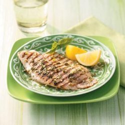 Grilled Tilapia with Lemon Basil Vinaigrette for Two