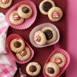 Candy Cane Blossom Cookies