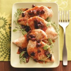 Chicken Cutlets with Citrus Cherry Sauce