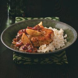 Pork Chops with Cranberry Dijon Sauce