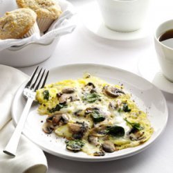 Spinach-Mushroom Scrambled Eggs