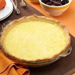 Lemon Chess Pie with Berry Sauce