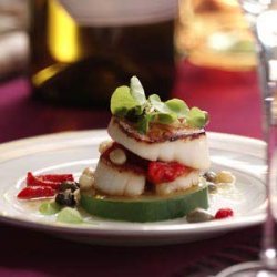 Caprese Scallop Stacks