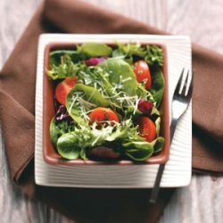 Green Salad with Tangy Basil Vinaigrette for Two