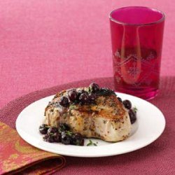 Pork with Blueberry Herb Sauce