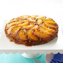 Peach Praline Upside-Down Cake