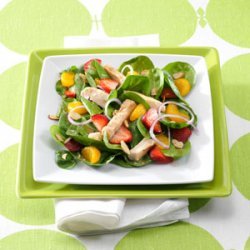 Chicken & Fruit Spinach Salads