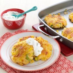 Loaded Cheddar-Corn Potato Patties