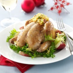 Glazed Cornish Hens with Pecan-Rice Stuffing